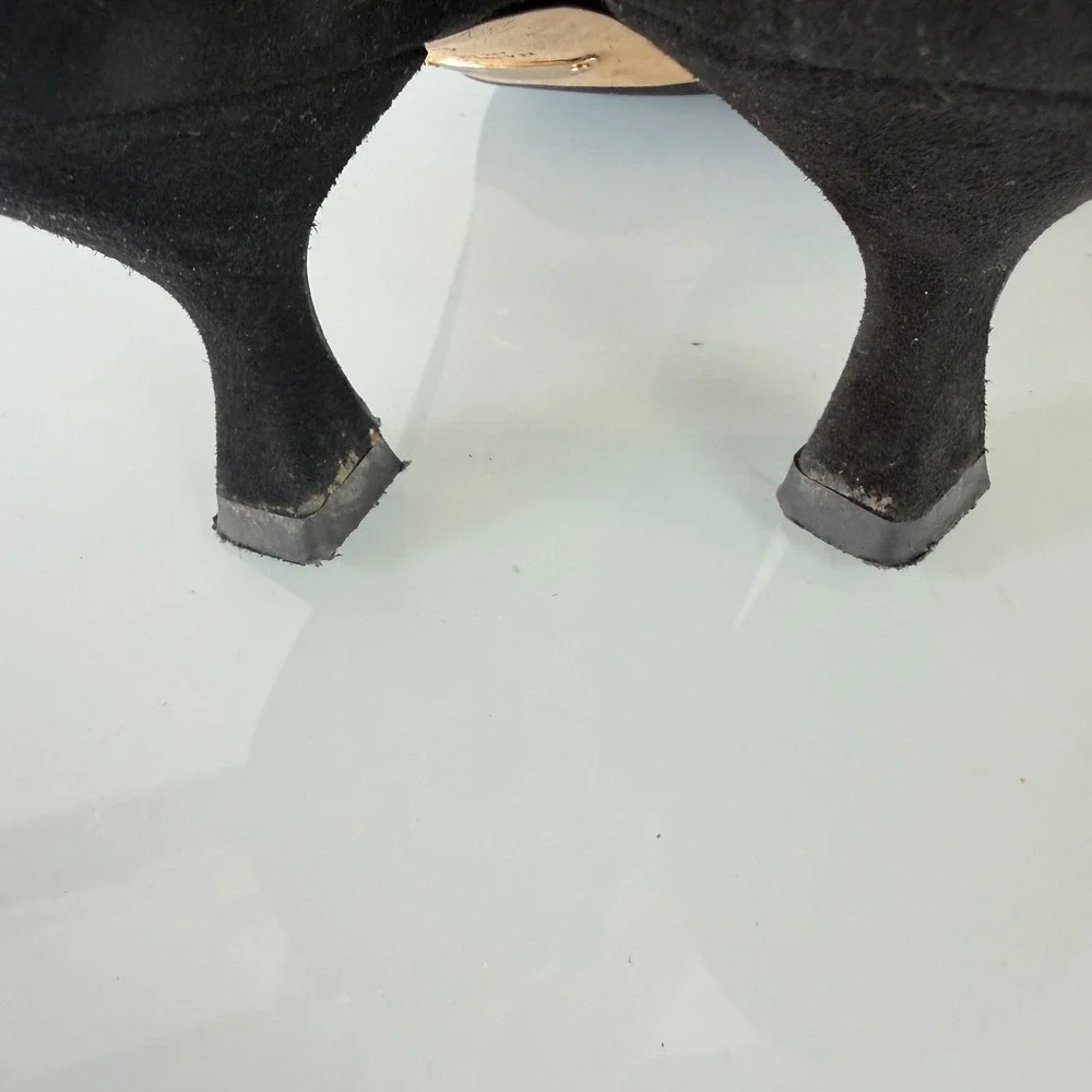 Sarah Flint Perfect Kitten Pumps Women 40 Black Suede Sculptural Heel Italy